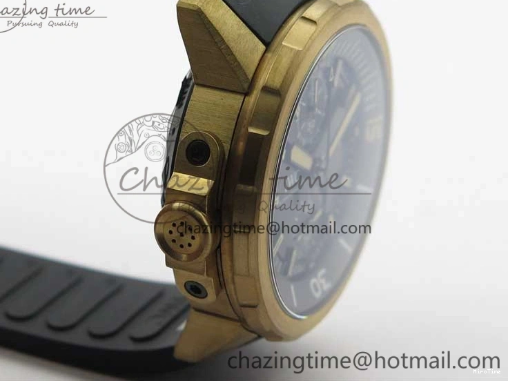 MIROTIME 0125 Aquatimer Chrono IW379503 Bronzo Case V6F 1:1 Best Edition Black Dial on Rubber Strap A Popular 7103